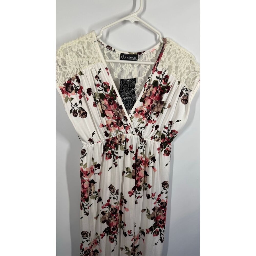 Due Time Women Floral Maxi Maternity dress size medium NWT
